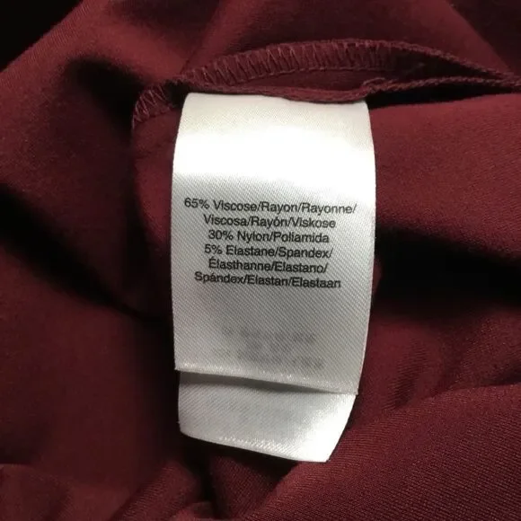 DKNY Burgundy Closet Staple Minimalist Classic Formal Sleeveless Dress Size 4 - Picture 5 of 9